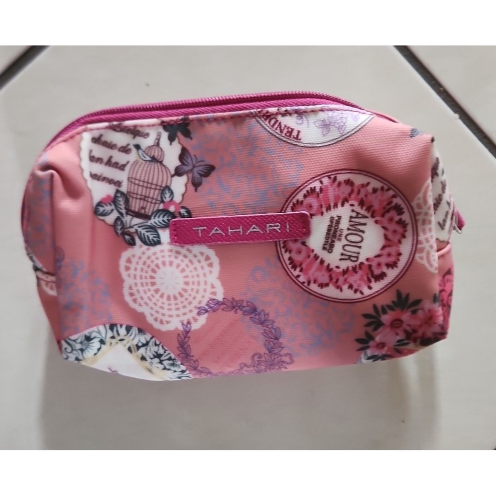 Pink Amour Eiffel Tower cosmetic bag